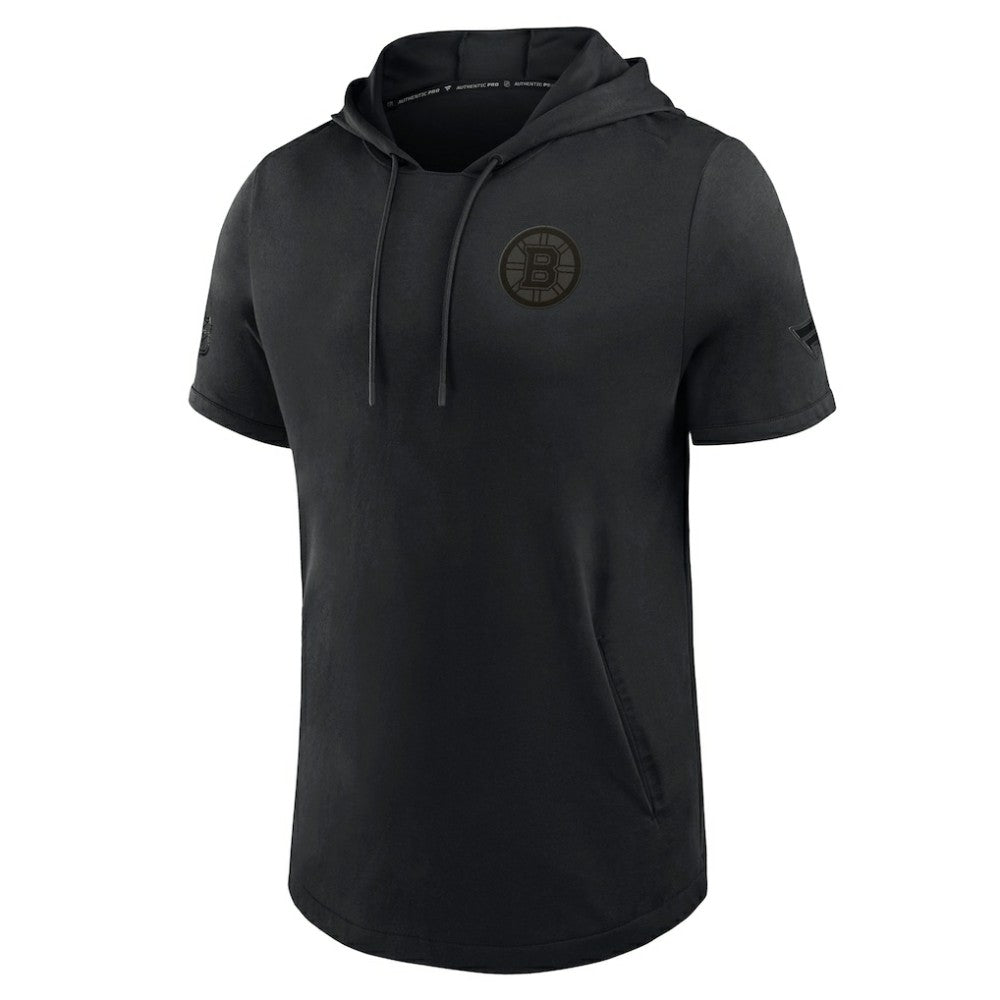 Boston Bruins Fanatics Authentic Pro Road Short Sleeve Hoodie Black