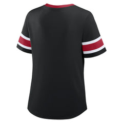 Atlanta Falcons Women's Redzone Draw Play Athena Lace-Up T-Shirt Black - Fanatics