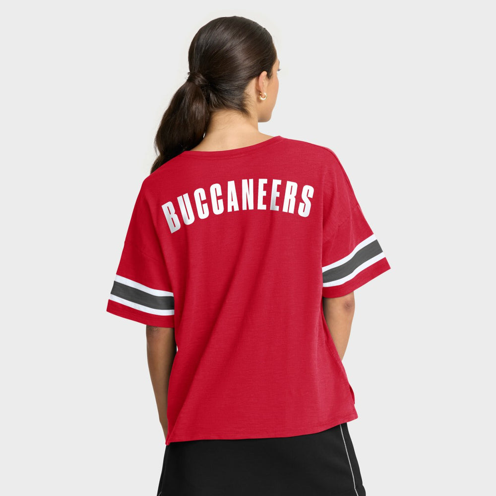 Tampa Bay Buccaneers Women's Redzone Curl Route T-Shirt Red - Fanatics