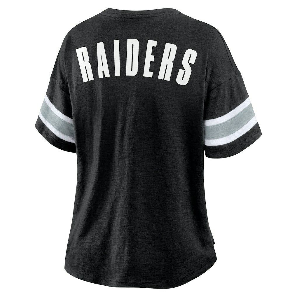 Las Vegas Raiders Women's Redzone Curl Route T-Shirt Black - Fanatics