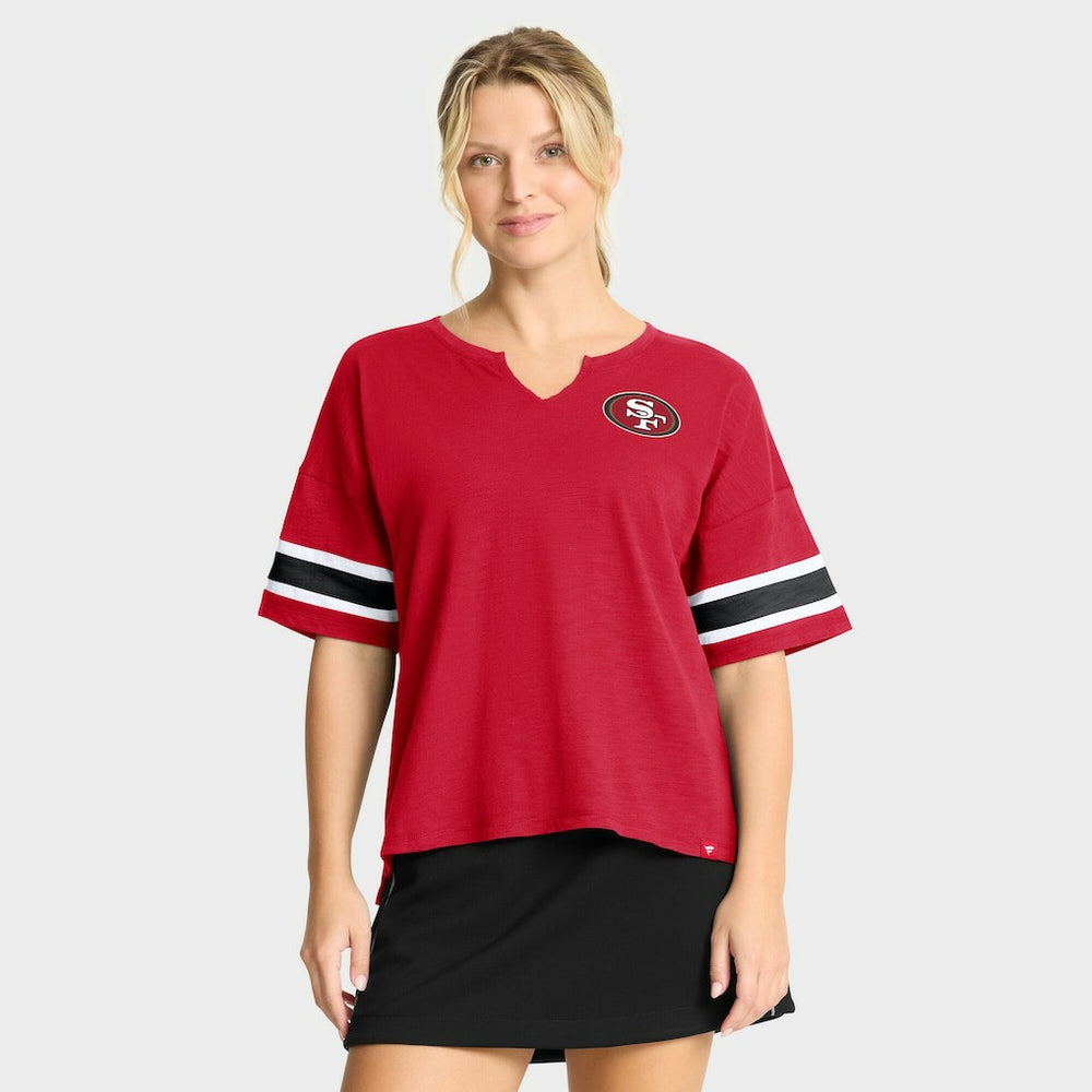 San Francisco 49ers Women's Redzone Curl Route T-Shirt Scarlet - Fanatics