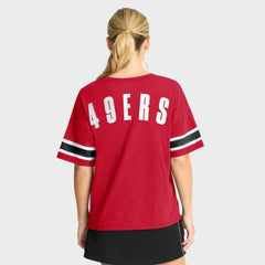 San Francisco 49ers Women's Redzone Curl Route T-Shirt Scarlet - Fanatics