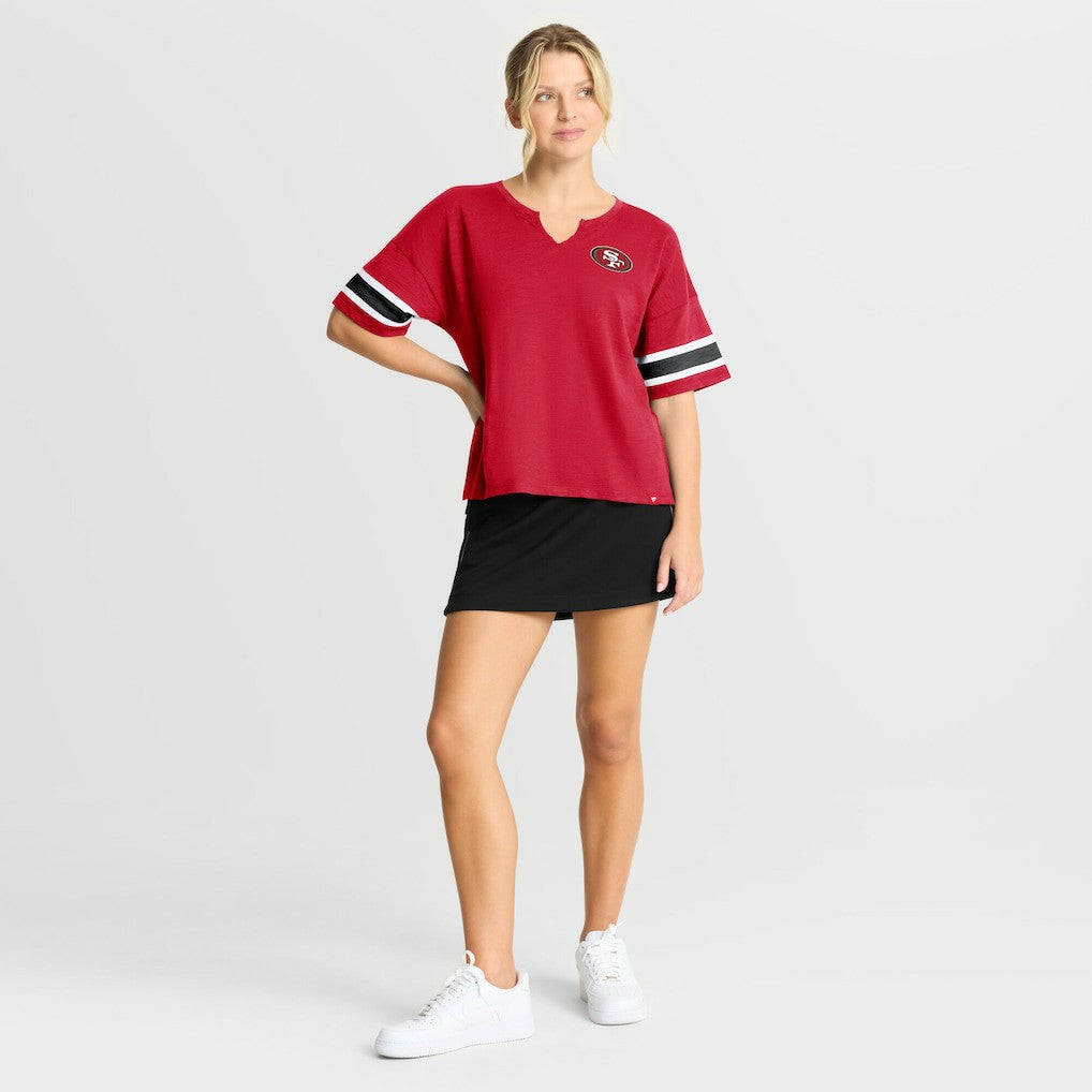 San Francisco 49ers Women's Redzone Curl Route T-Shirt Scarlet - Fanatics