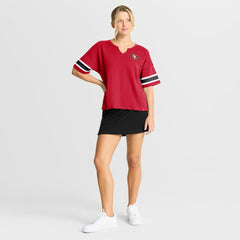 San Francisco 49ers Women's Redzone Curl Route T-Shirt Scarlet - Fanatics