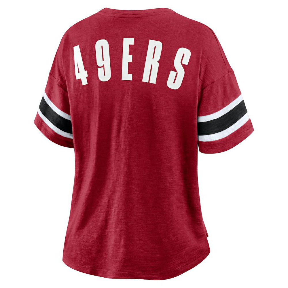 San Francisco 49ers Women's Redzone Curl Route T-Shirt Scarlet - Fanatics