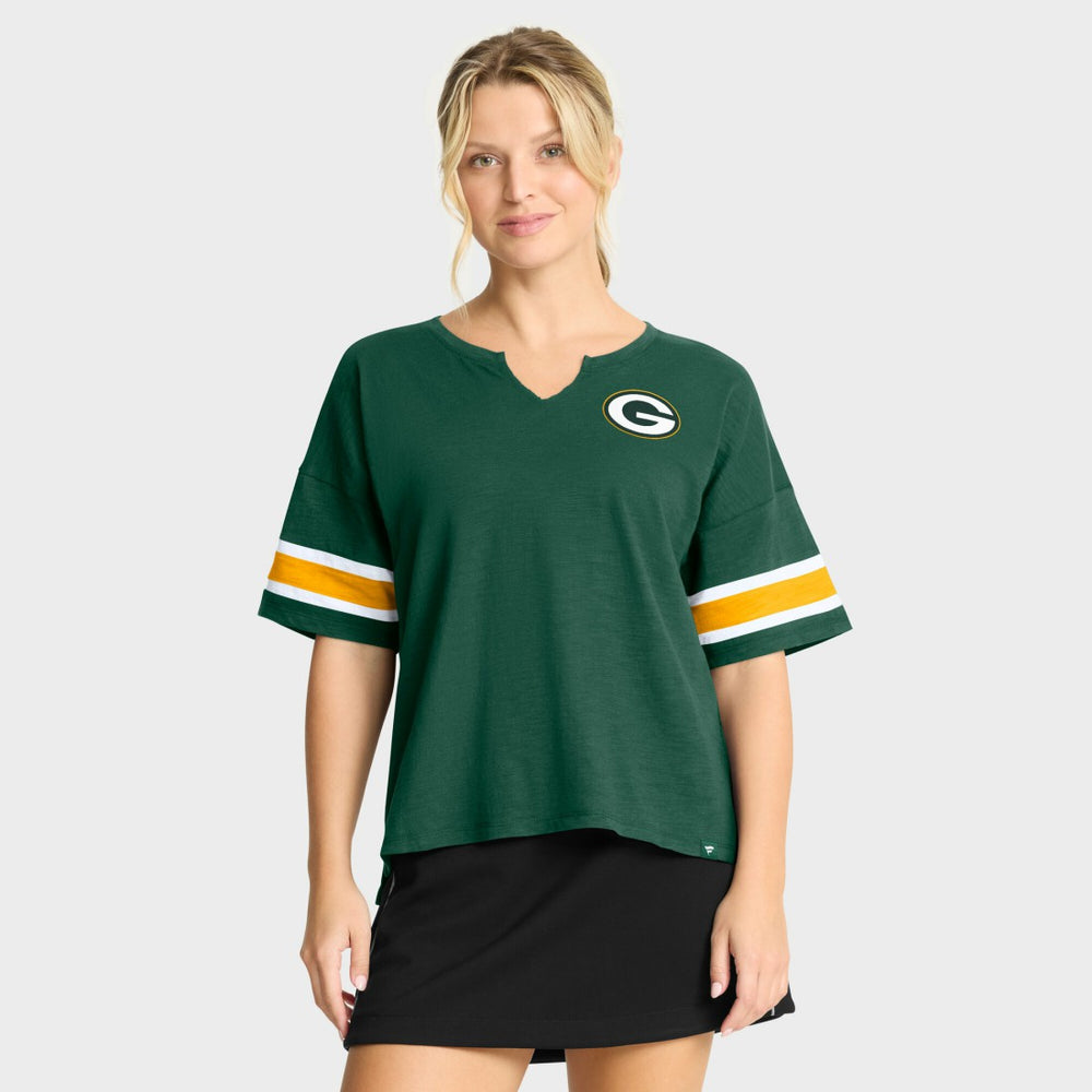 Green Bay Packers Women's Redzone Curl Route T-Shirt Green - Fanatics