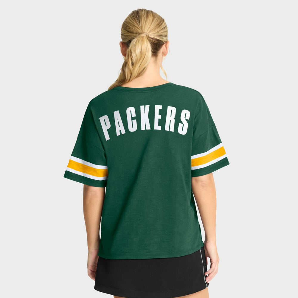 Green Bay Packers Women's Redzone Curl Route T-Shirt Green - Fanatics