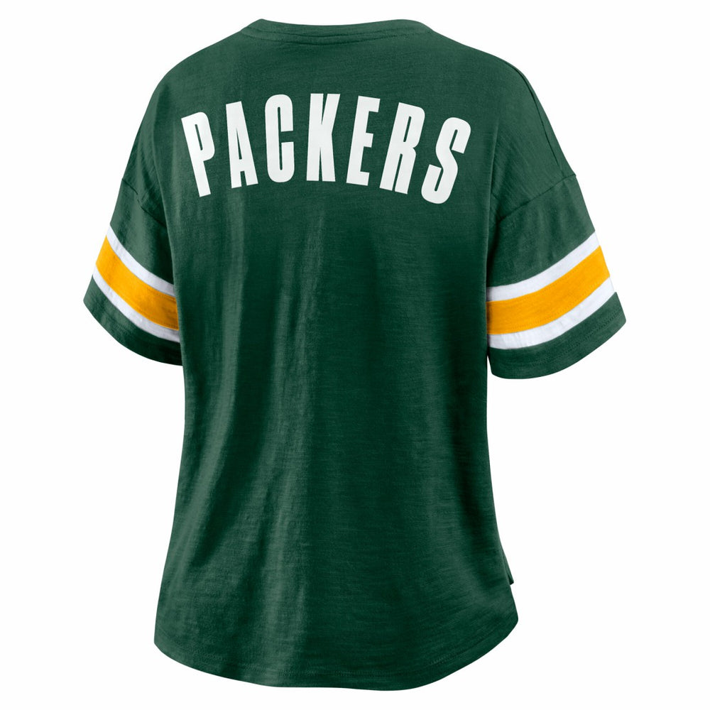 Green Bay Packers Women's Redzone Curl Route T-Shirt Green - Fanatics