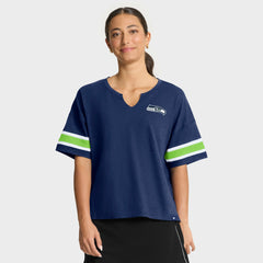 Seattle Seahawks Women's Redzone Curl Route T-Shirt College Navy - Fanatics