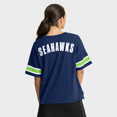 Seattle Seahawks Women's Redzone Curl Route T-Shirt College Navy - Fanatics