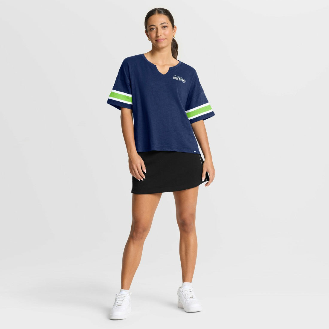 Seattle Seahawks Women's Redzone Curl Route T-Shirt College Navy - Fanatics