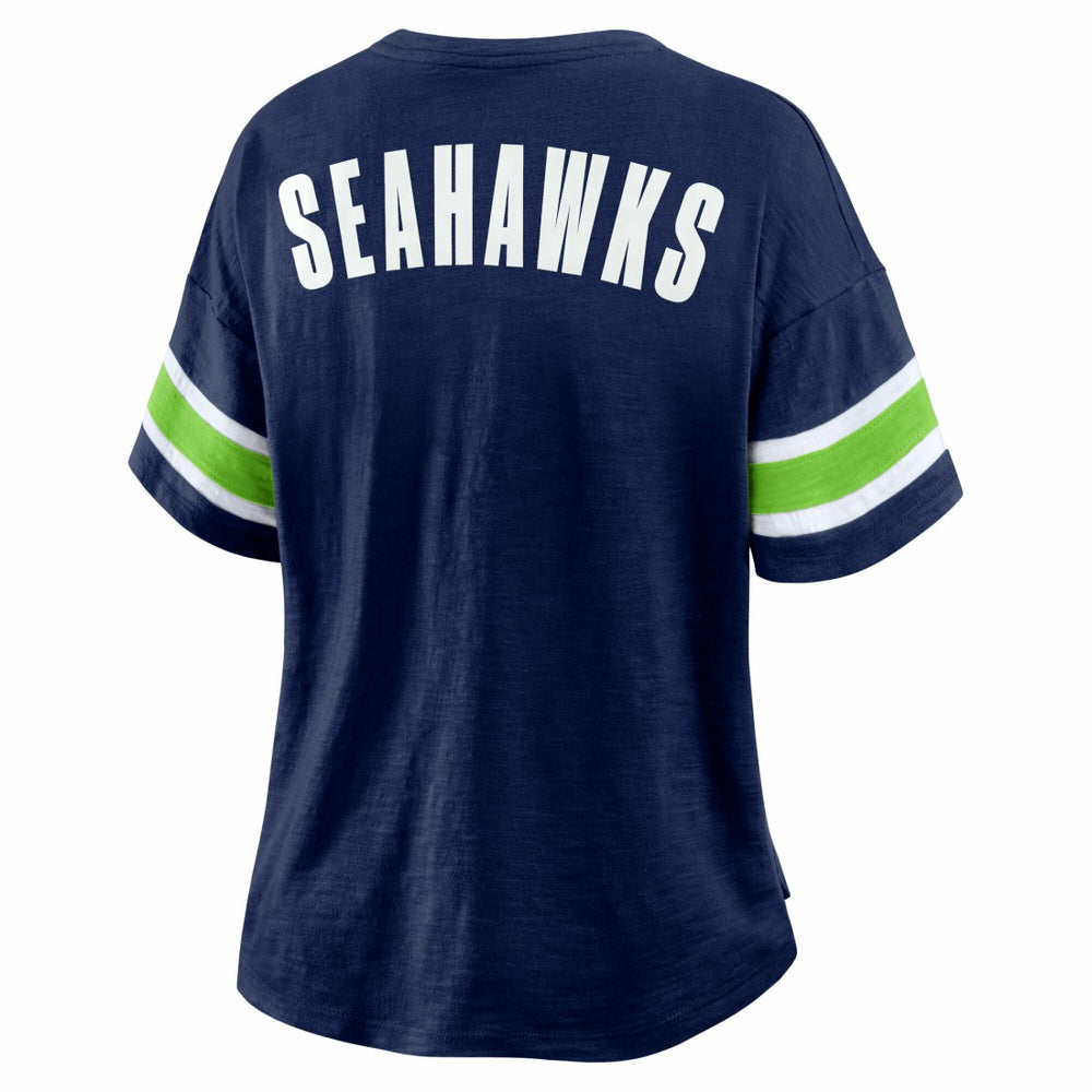 Seattle Seahawks Women's Redzone Curl Route T-Shirt College Navy - Fanatics