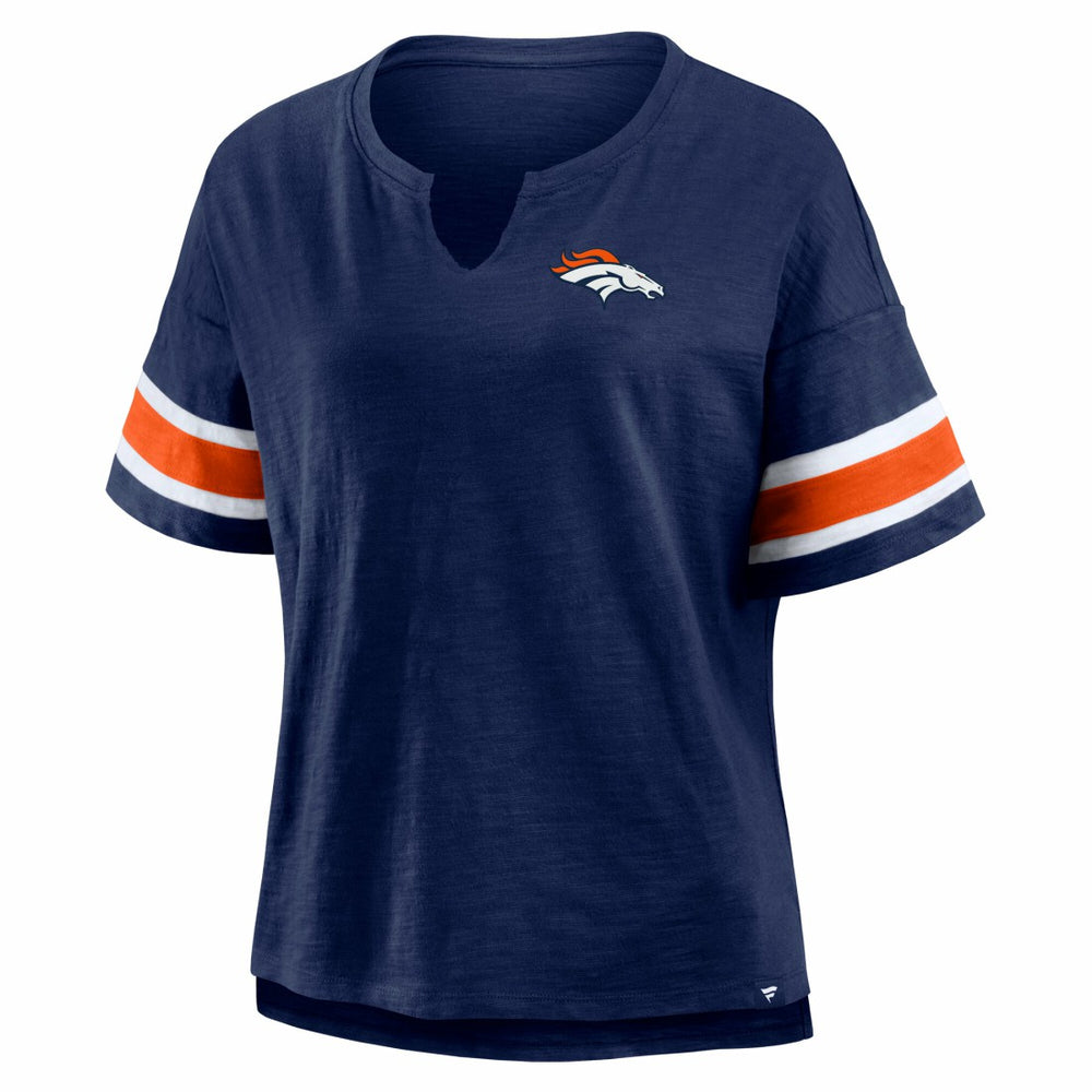 Denver Broncos Women's Redzone Curl Route T-Shirt Navy - Fanatics