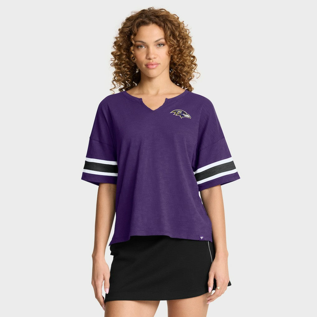 Baltimore Ravens Women's Redzone Curl Route T-Shirt Purple - Fanatics