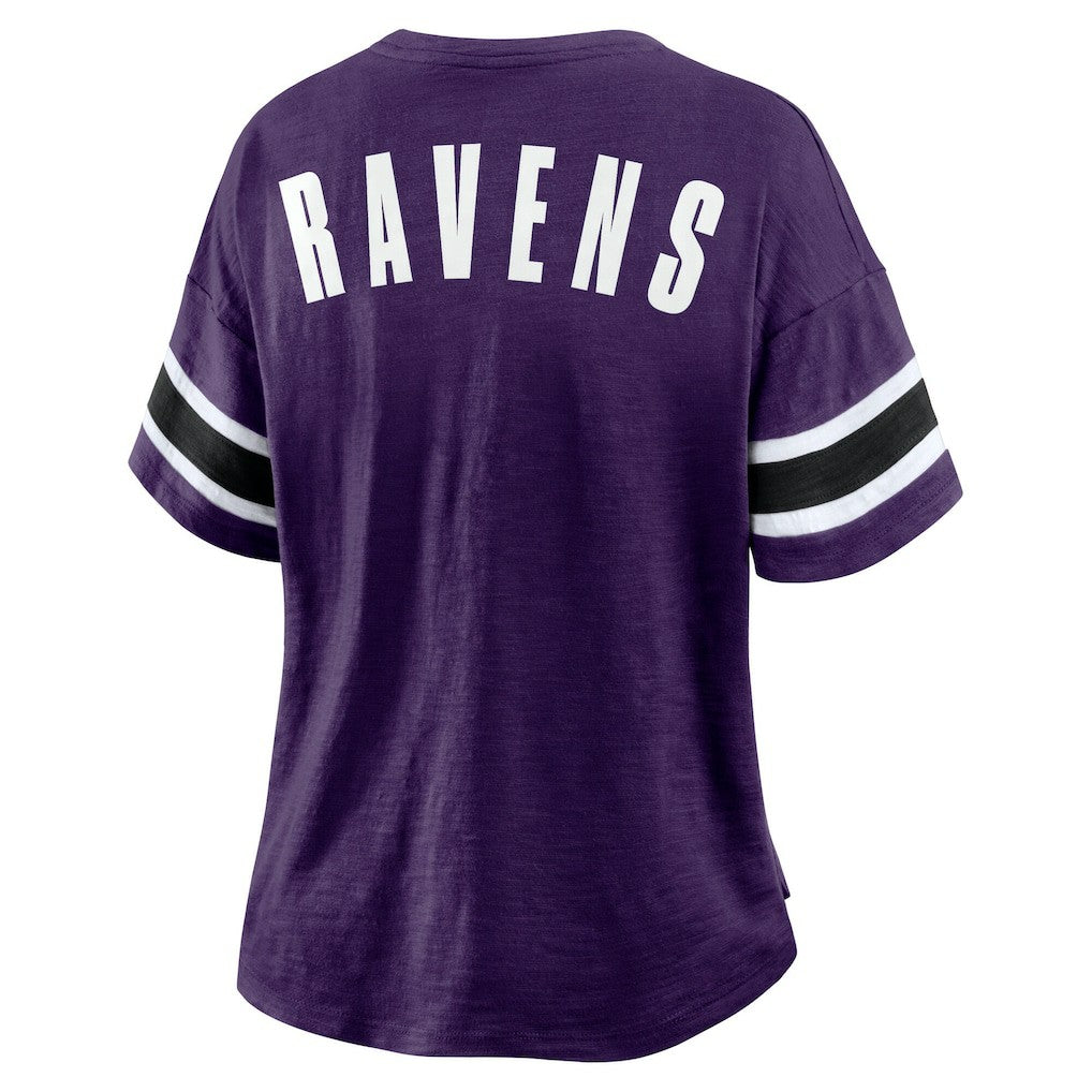 Baltimore Ravens Women's Redzone Curl Route T-Shirt Purple - Fanatics