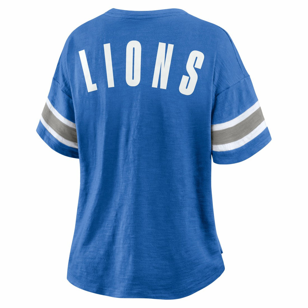 Detroit Lions Women's Redzone Curl Route T-Shirt Blue - Fanatics