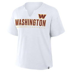 Washington Commanders Women's Redzone Slub Boxy T-Shirt White - Fanatics