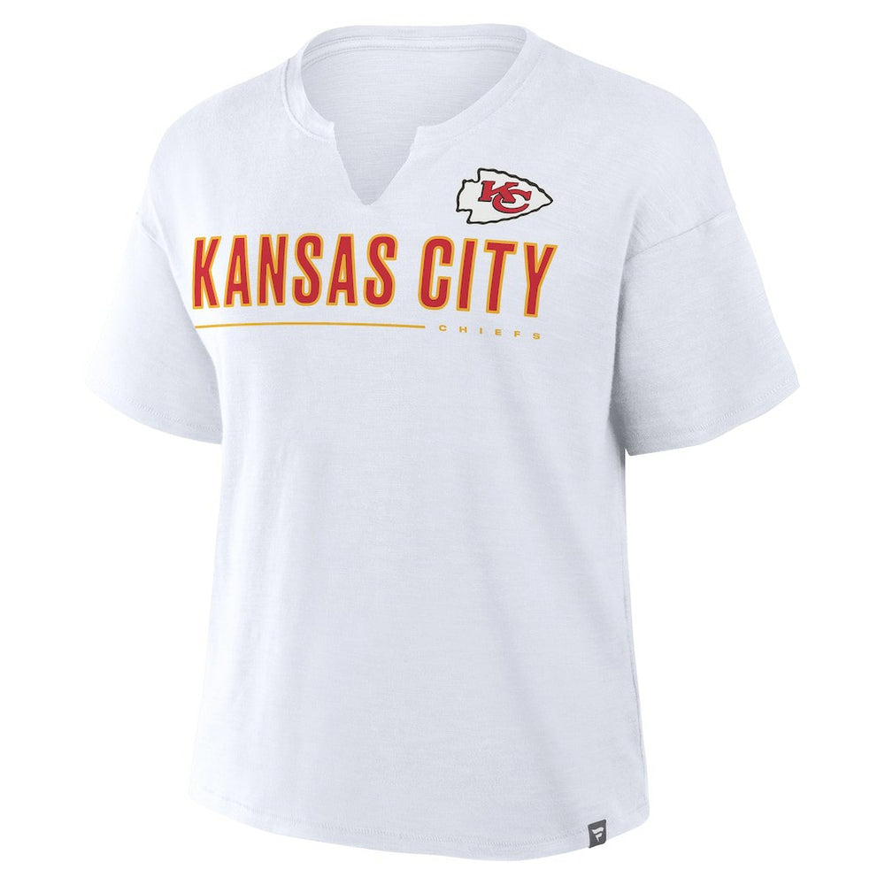 Kansas City Chiefs Women's Redzone Slub Boxy T-Shirt White - Fanatics