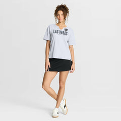 Las Vegas Raiders Women's Redzone Slub Boxy T-Shirt White - Fanatics