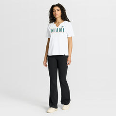 Miami Dolphins Women's Redzone Slub Boxy T-Shirt White - Fanatics