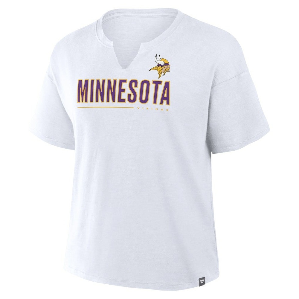 Minnesota Vikings Women's Redzone Slub Boxy T-Shirt White - Fanatics