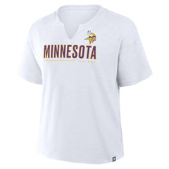Minnesota Vikings Women's Redzone Slub Boxy T-Shirt White - Fanatics