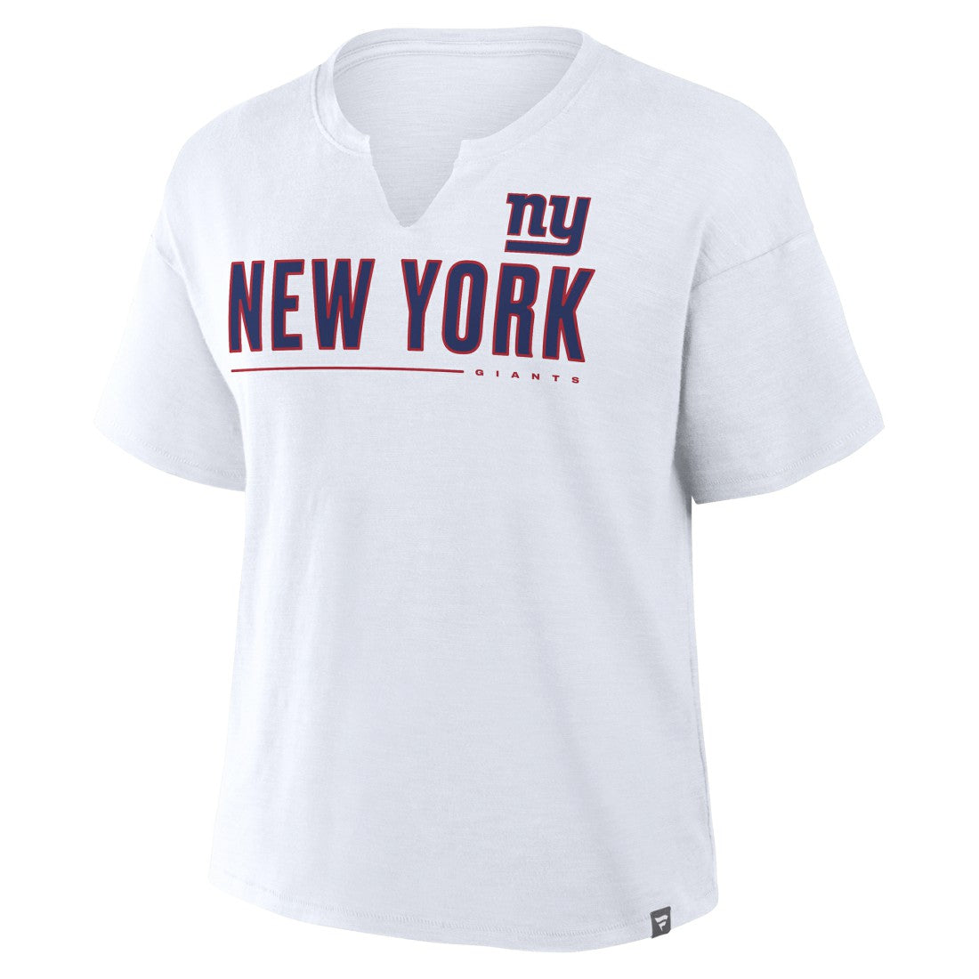 New York Giants Women's Redzone Slub Boxy T-Shirt White - Fanatics