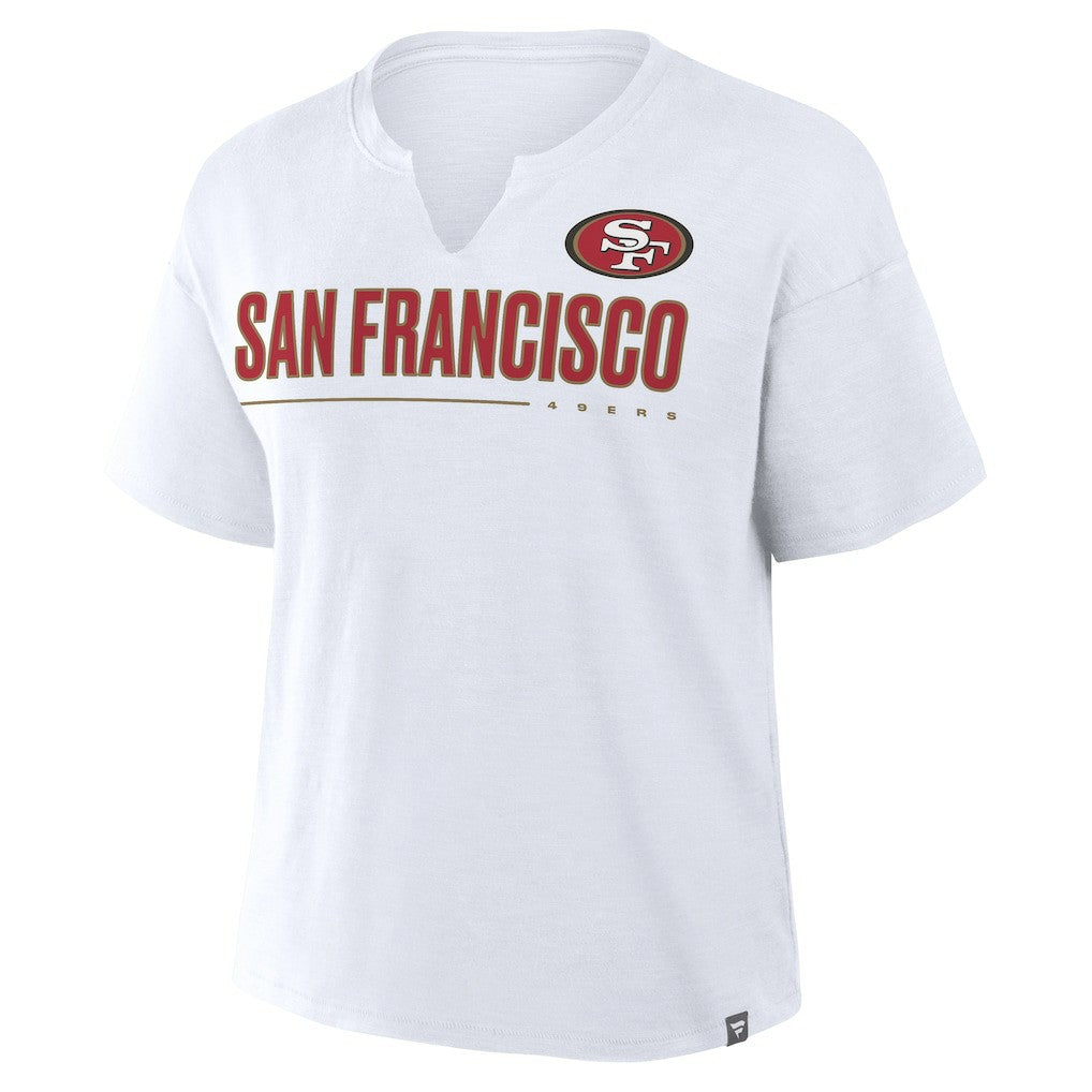 San Francisco 49ers Women's Redzone Slub Boxy T-Shirt White - Fanatics