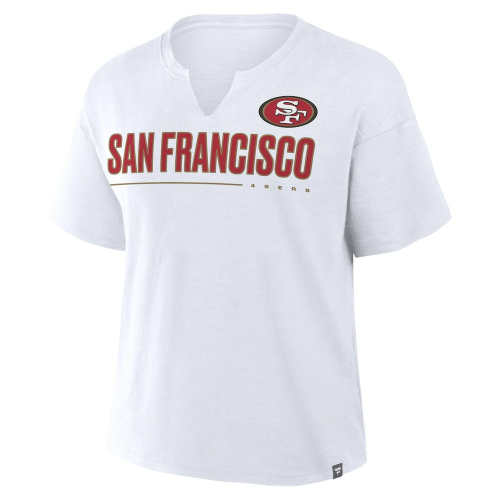 San Francisco 49ers Women's Redzone Slub Boxy T-Shirt White - Fanatics