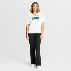 Seattle Seahawks Women's Redzone Slub Boxy T-Shirt White - Fanatics