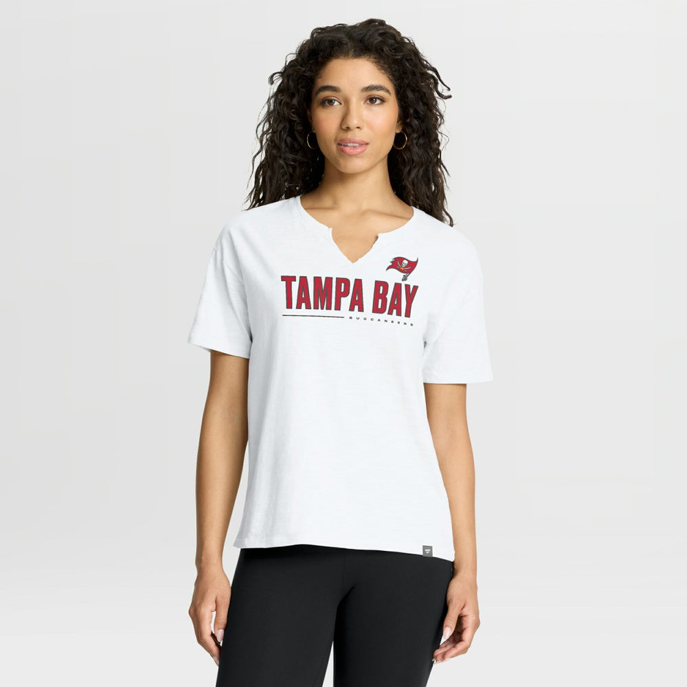 Tampa Bay Buccaneers Women's Redzone Slub Boxy T-Shirt White - Fanatics