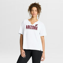 Arizona Cardinals Women's Redzone Slub Boxy T-Shirt White - Fanatics