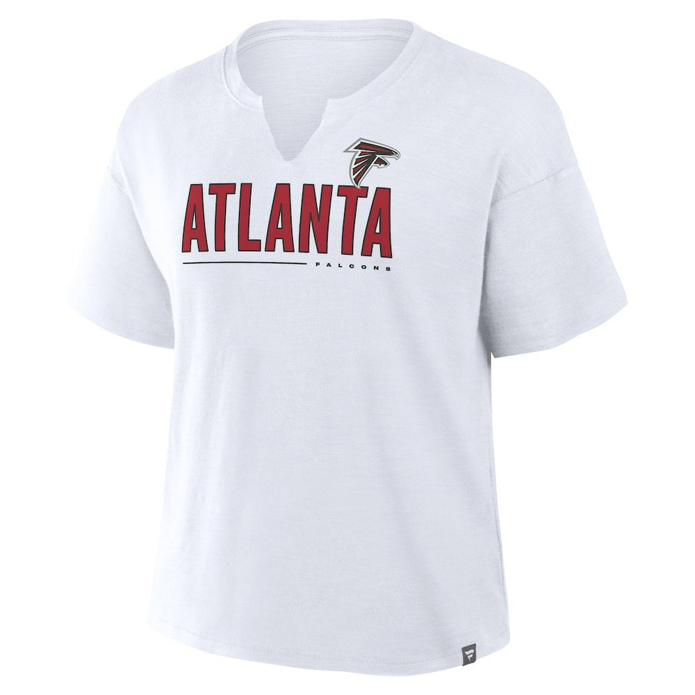 Atlanta Falcons Women's Redzone Slub Boxy T-Shirt White - Fanatics