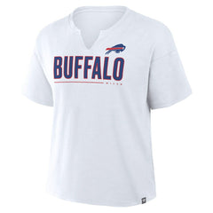 Buffalo Bills Women's Redzone Slub Boxy T-Shirt White - Fanatics