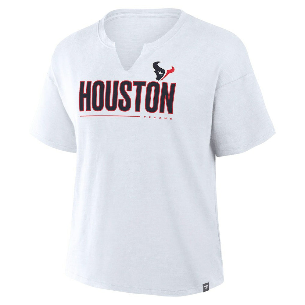 Houston Texans Women's Redzone Slub Boxy T-Shirt White - Fanatics