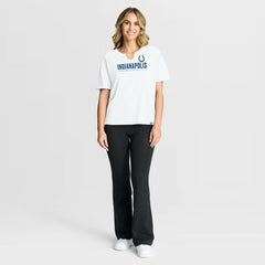 Indianapolis Colts Women's Redzone Slub Boxy T-Shirt White - Fanatics