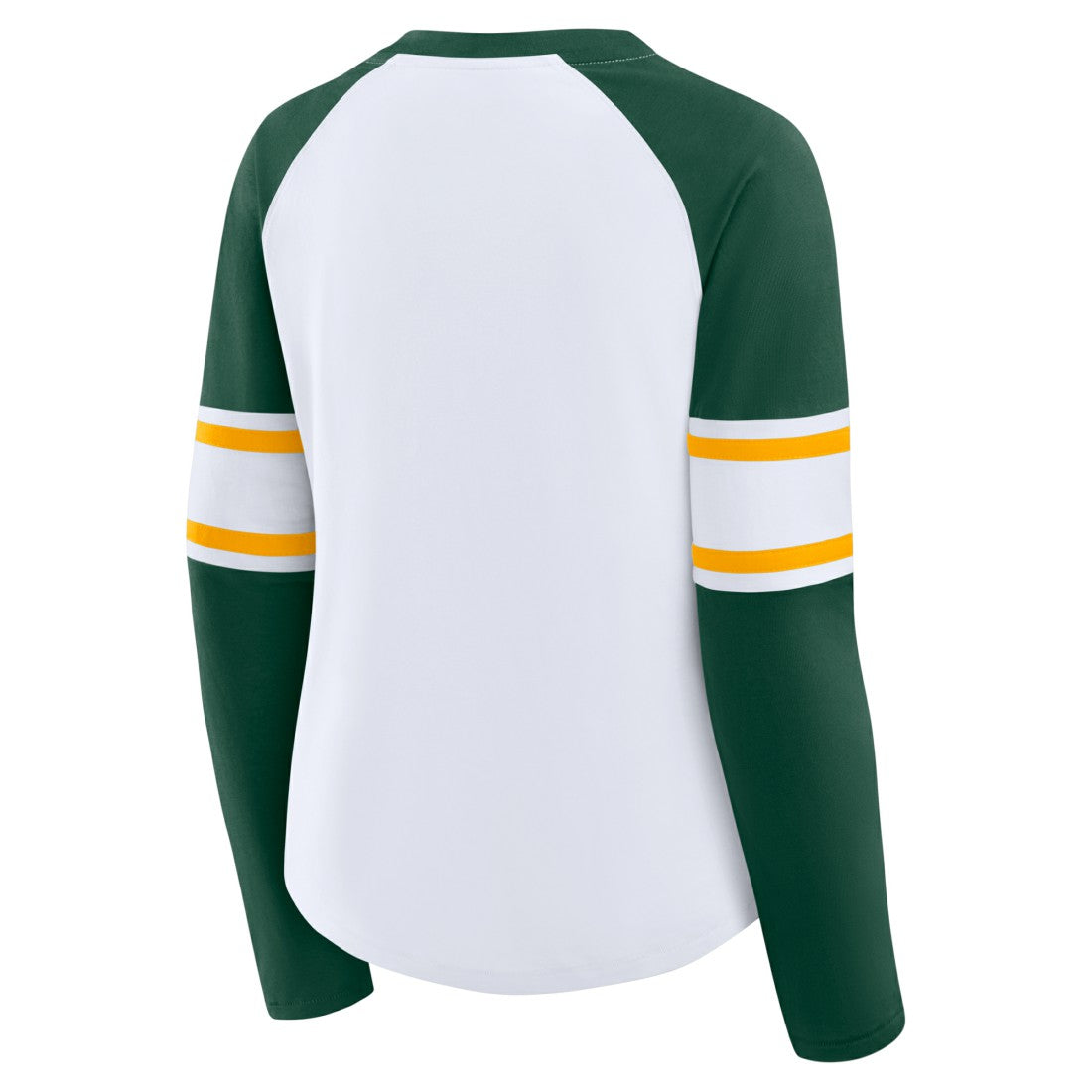 Green Bay Packers Women's Redzone Blitz Package Raglan Lace-Up V-Neck Long Sleeve T-Shirt White/Green - Fanatics