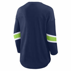 Seattle Seahawks Women's Redzone 3/4-Sleeve T-Shirt College Navy - Fanatics