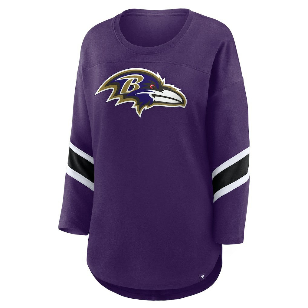 Baltimore Ravens Women's Redzone 3/4-Sleeve T-Shirt Purple - Fanatics