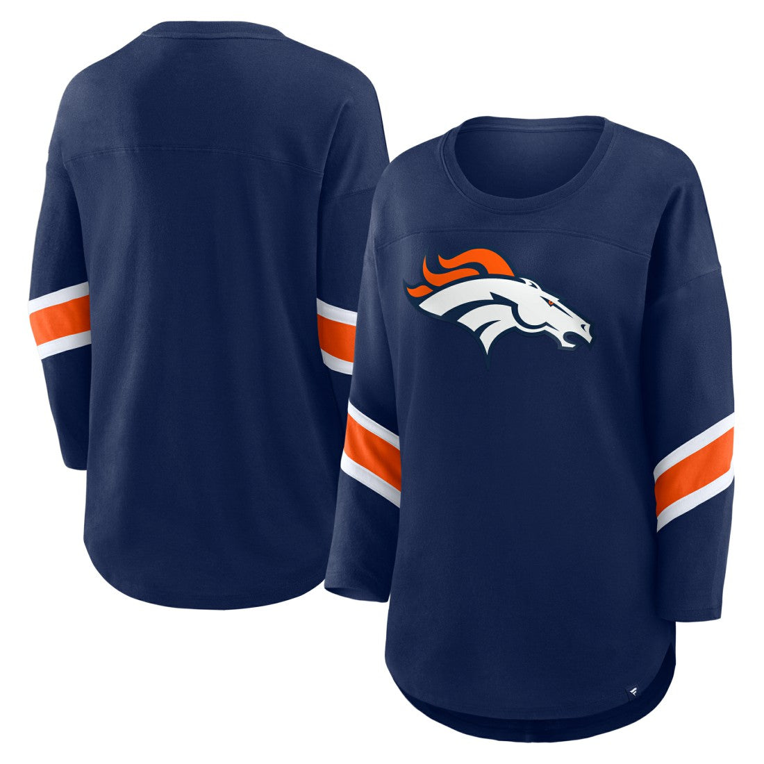 Denver Broncos Women's Redzone 3/4-Sleeve T-Shirt Navy - Fanatics