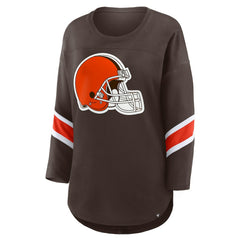 Cleveland Browns Women's Redzone 3/4-Sleeve T-Shirt Brown - Fanatics