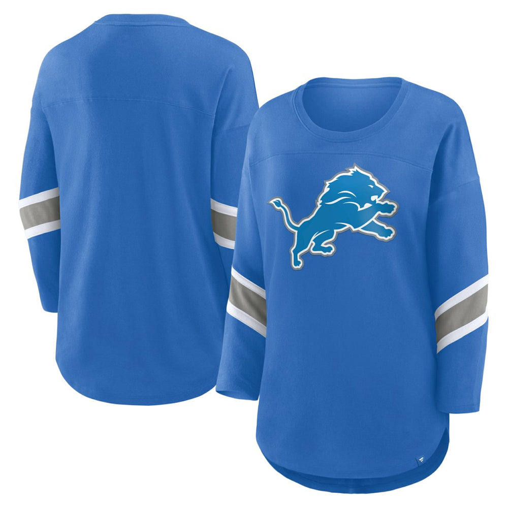Detroit Lions Women's Redzone 3/4-Sleeve T-Shirt Blue - Fanatics