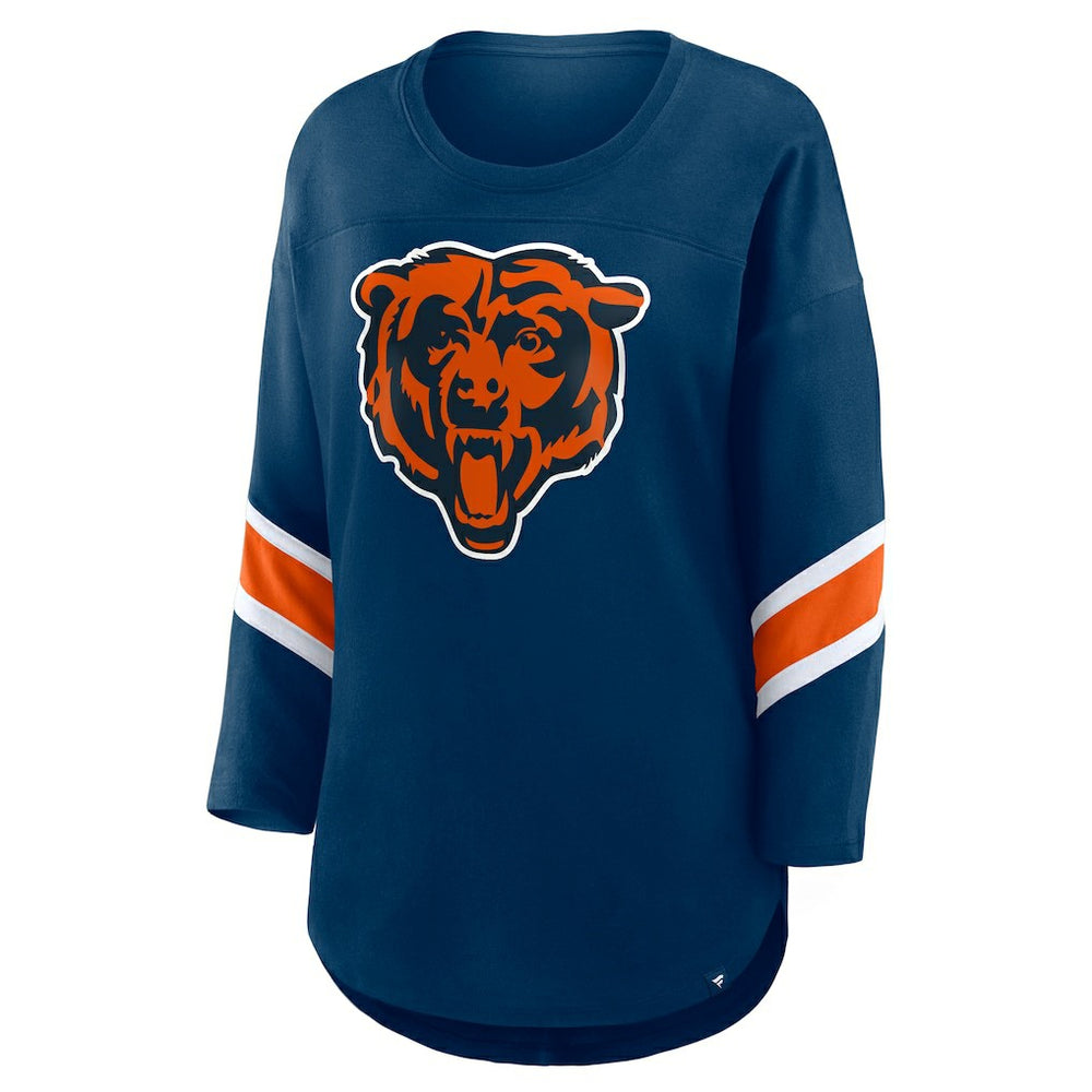 Chicago Bears Women's Redzone 3/4-Sleeve T-Shirt Navy - Fanatics