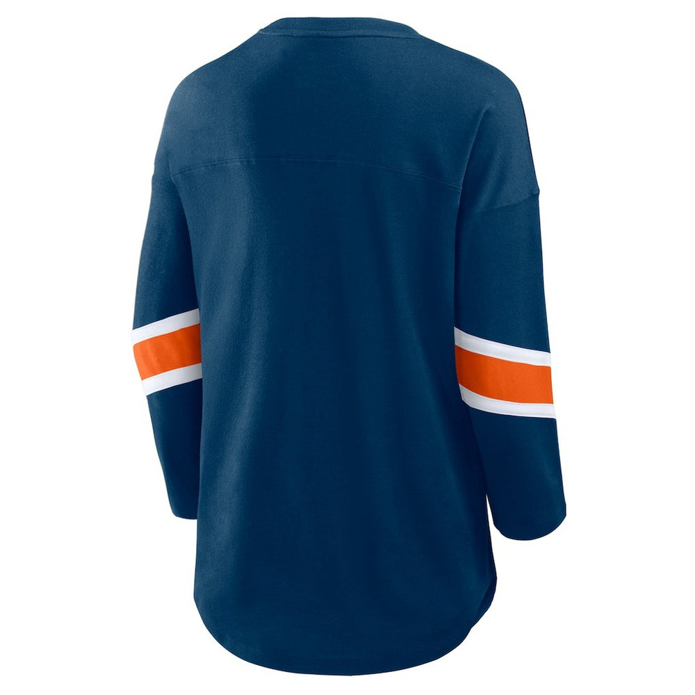 Chicago Bears Women's Redzone 3/4-Sleeve T-Shirt Navy - Fanatics