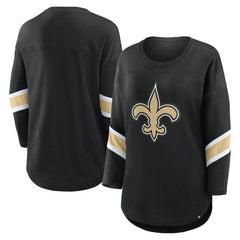 New Orleans Saints Women's Redzone 3/4-Sleeve T-Shirt Black - Fanatics