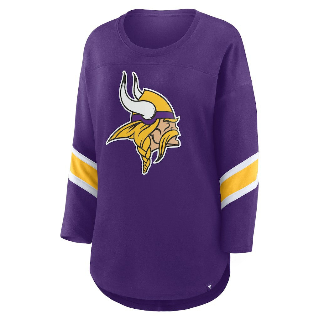 Minnesota Vikings Women's Redzone 3/4-Sleeve T-Shirt Purple - Fanatics