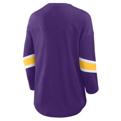 Minnesota Vikings Women's Redzone 3/4-Sleeve T-Shirt Purple - Fanatics