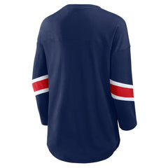 New England Patriots Women's Redzone 3/4-Sleeve T-Shirt Navy - Fanatics