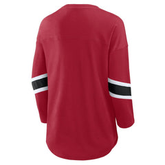 San Francisco 49ers Women's Redzone 3/4-Sleeve T-Shirt Scarlet - Fanatics