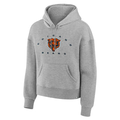 Chicago Bears Women's Eligible Receiver Legacy Pullover Hoodie Heather Gray - Fanatics